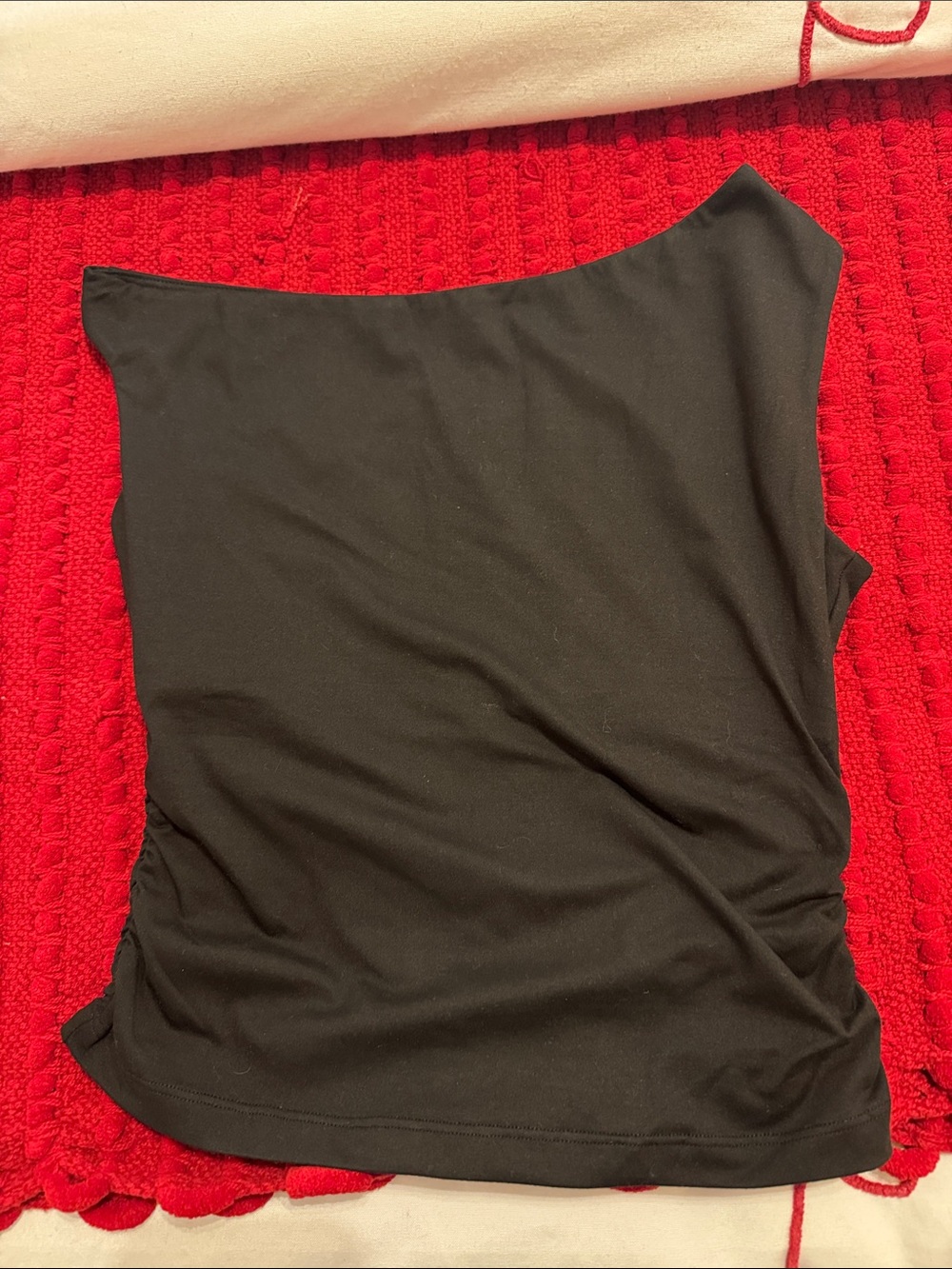 Black One-Shoulder Women’s Top